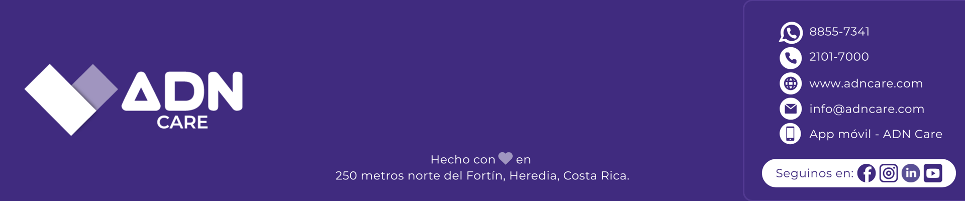 Footer de ADN Care